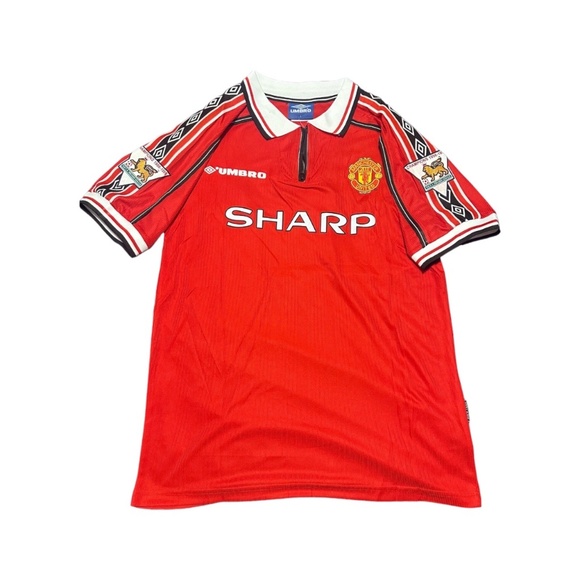 1999/00 RETRO Manchester united home kit. David Beckham soccer football jersey - Picture 1 of 2